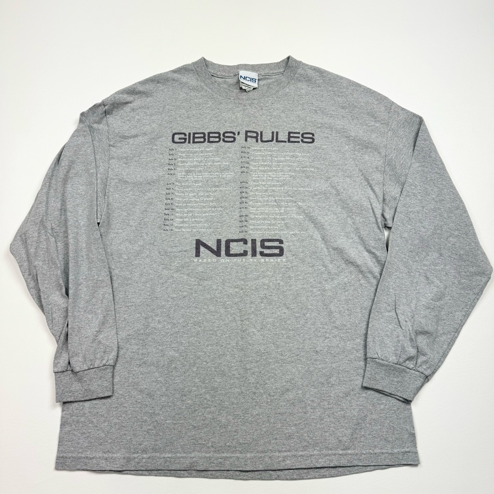 2014 NCIS Gibbs’ Rules CBS Tv Show Long Sleeve T-Shirt Size XL